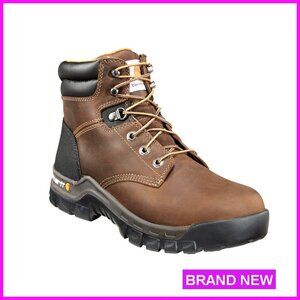 Rugged Flex Work Boots Composite Safety Toe Slip Resistant Durable Traction